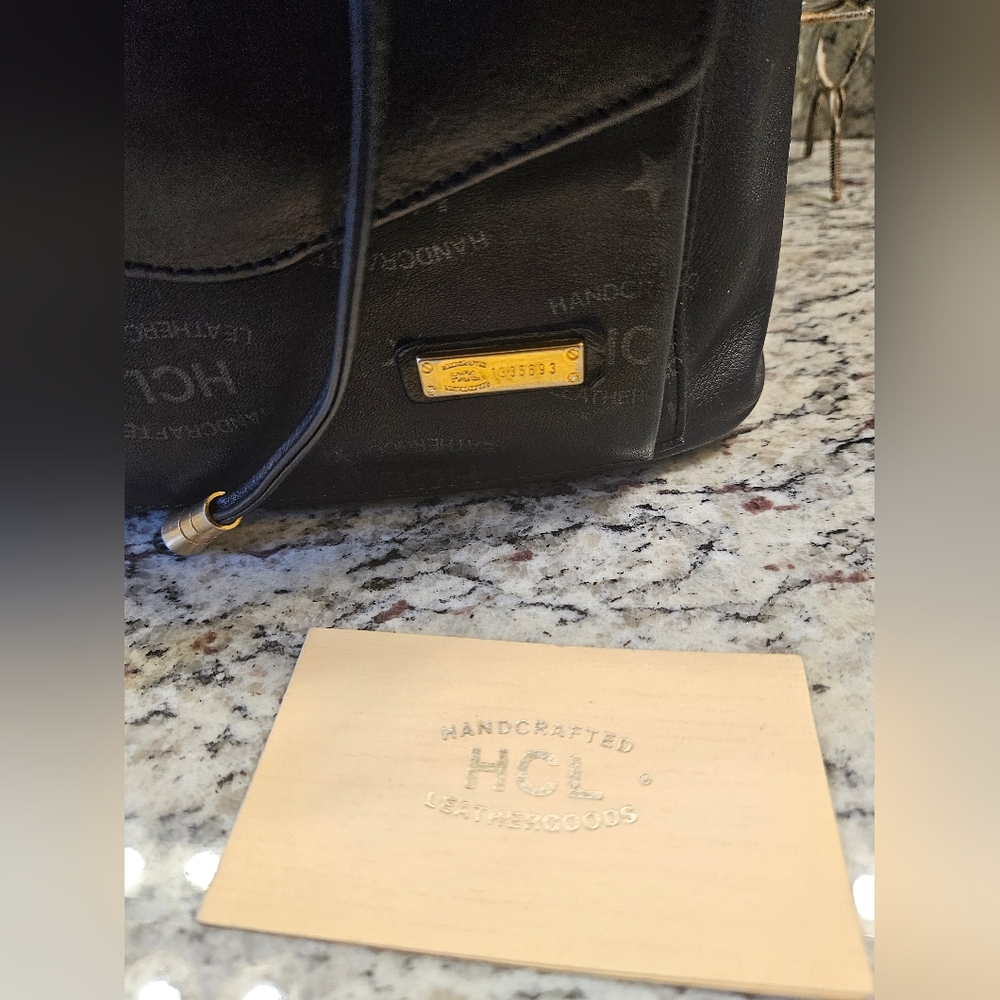 HCL Black Leather Backpack - Picture 4 of 8